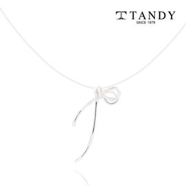 [TANDY] Silver 925 Ribbon Pendant Necklace TDN606 - 92.5% Pure Non-Plated Silver, Charming Ribbon Design for a Delightful and Elegant Mood - Made in Korea